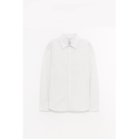 MFPEN WHITE CONNECTION CHECK GENEROUS SHIRT